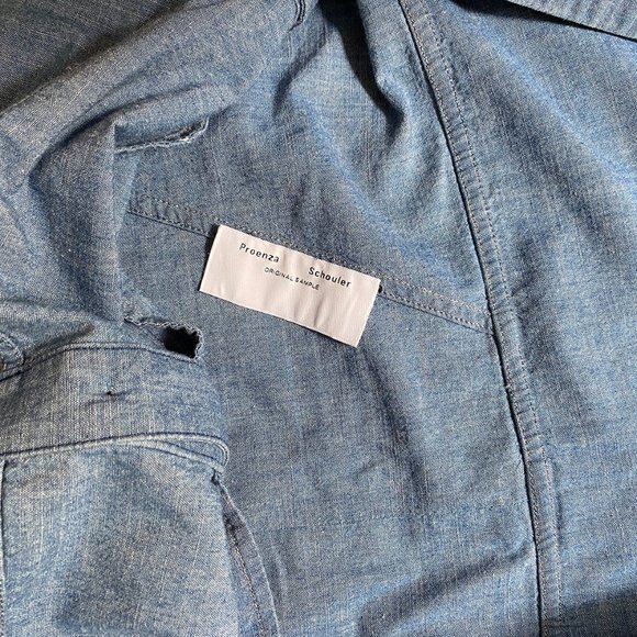 Proenza Schouler Chambray V-Neck Dress - Picture 15 of 15